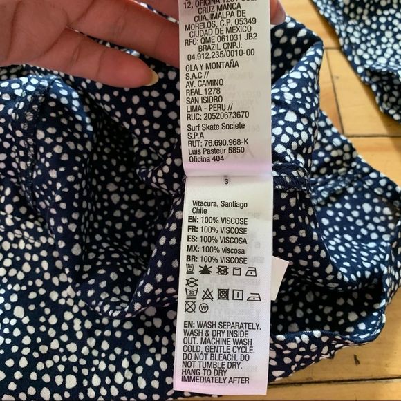 NWT Roxy Blind Dreams Dress Long Flare Sleeve Poka dot V Neck Size Medium - Picture 14 of 15